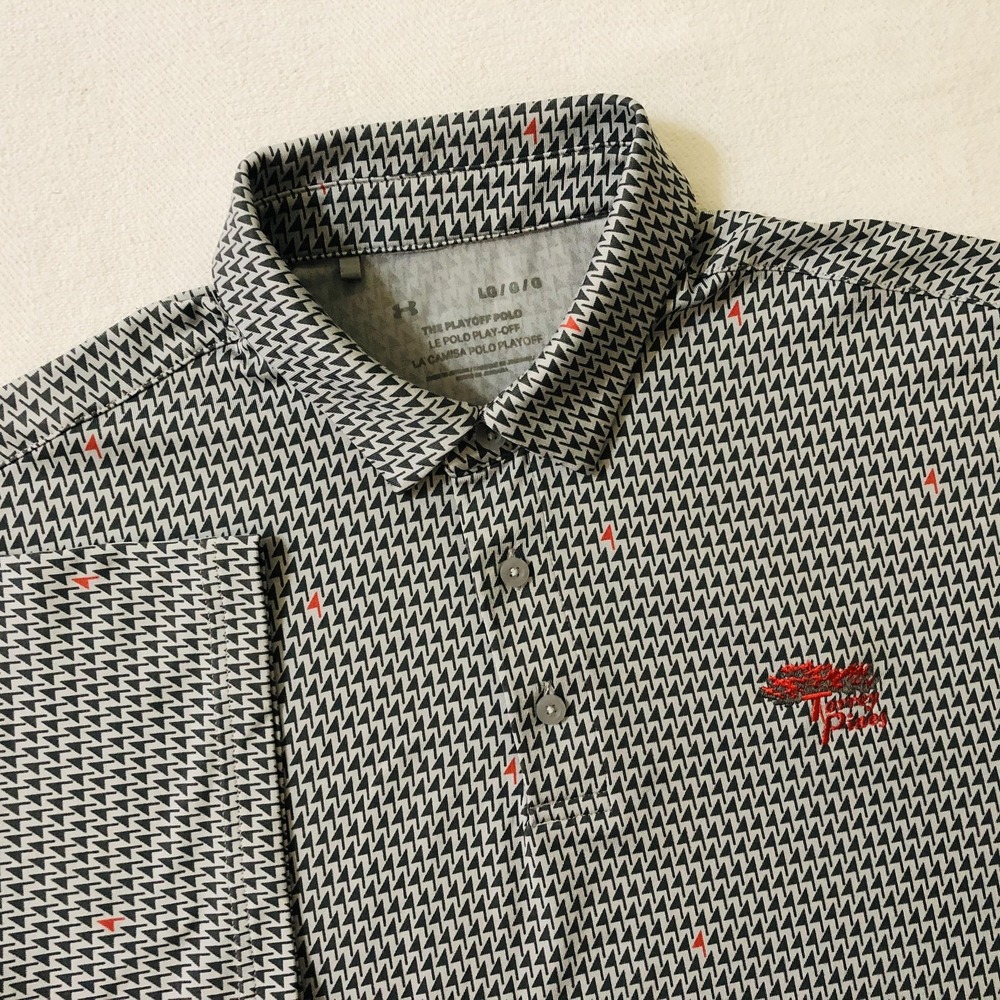 Under Armour Playoff Polo Shirt Mens Large Gray Torrey Pines Golf Performance